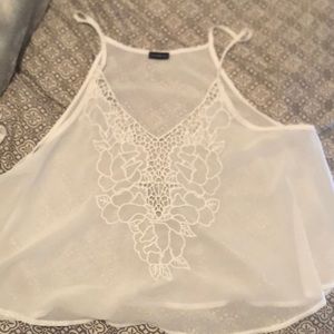 White sheer top